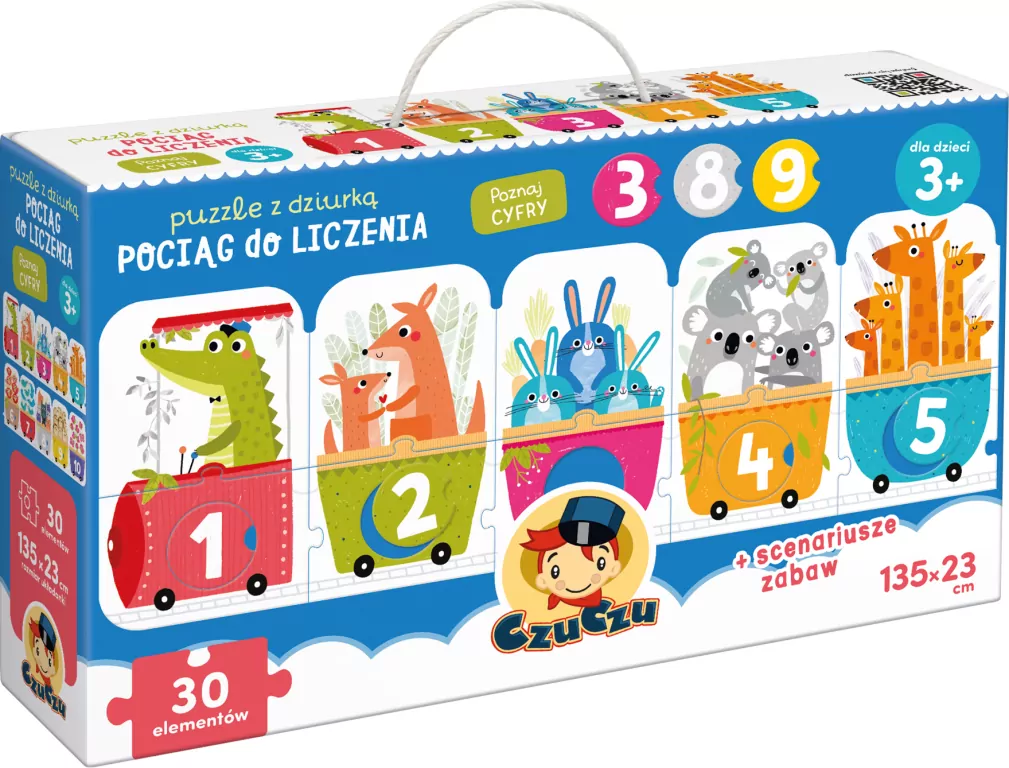 CzuCzu. Puzzle z dziurką. Pociąg do liczenia - tantis.pl