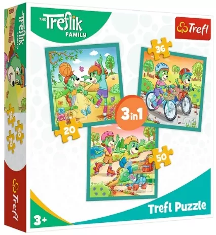 Trefl. Puzzle 3w1 Poznaj Trefliki - tantis.pl