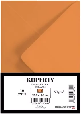 Koperty B6 pomarańczowe