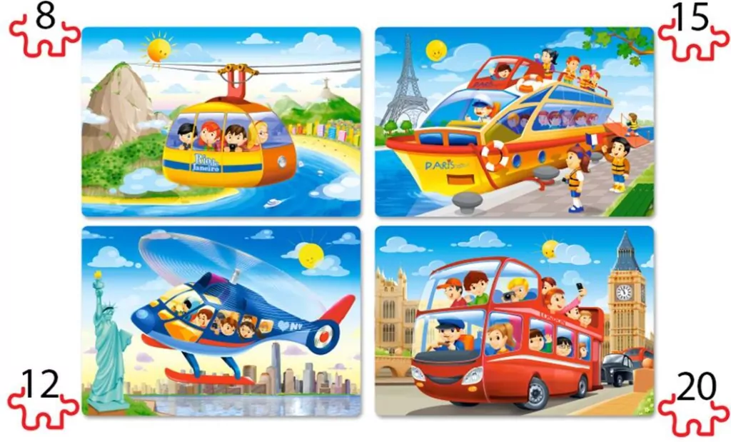 Puzzle 4w1. Travel the World - tantis.pl