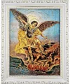 Obraz Haftowany Św. Michał Archanioł 22x27,5cm - tantis.pl