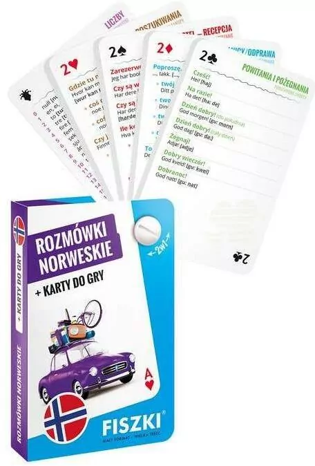 Rozmówki norweskie + karty do gry 2w1 - tantis.pl