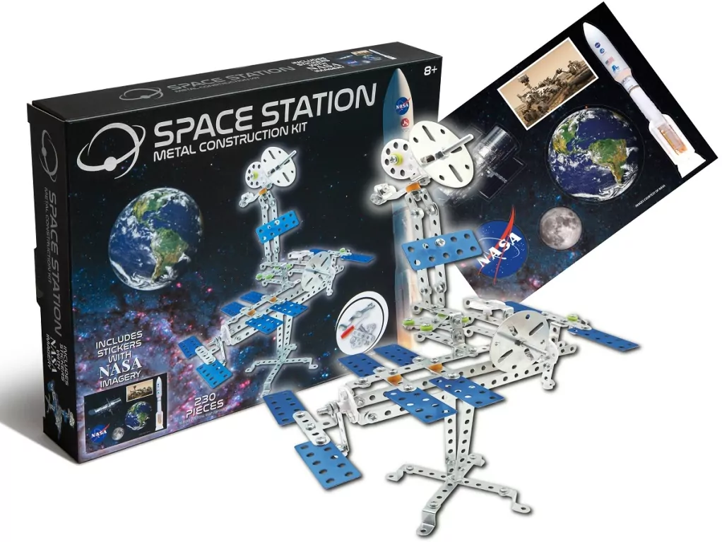 Klocki konstrukcyjne NASA metalowe Stacja Kosmiczna, 230 elementów - tantis.pl