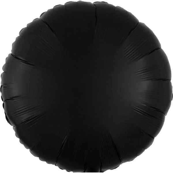 Balon foliowy Lustre Black okrągły 43cm - tantis.pl