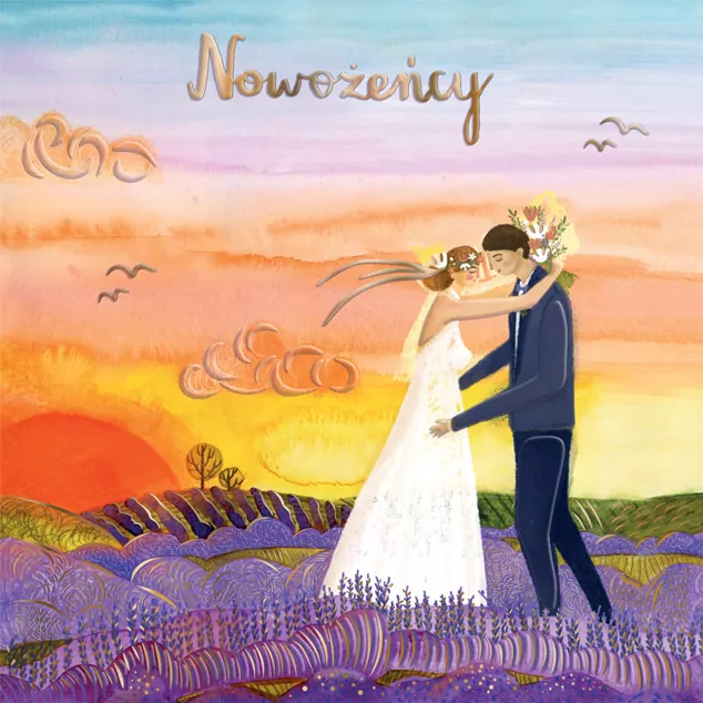 Karnet. Ślub. Para w lawendzie - tantis.pl