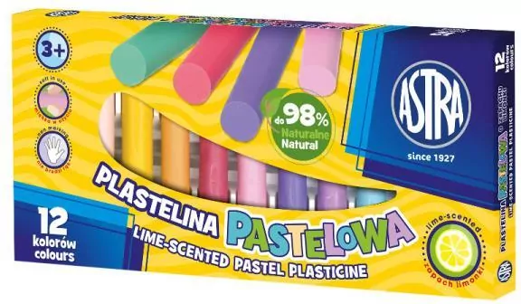 Plastelina pastelowa o zapachu limonki. 12 kolorów. - tantis.pl