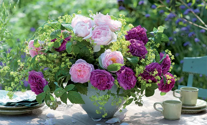 Kalendarz 2026 ścienny trójdzielny Kwiaty - tantis.pl