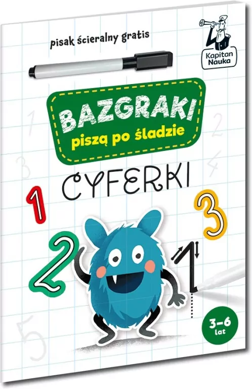 Kapitan Nauka. Bazgraki piszą po śladzie. Cyferki - tantis.pl