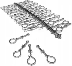 Haczyki plastikowe do ozdób srebrne