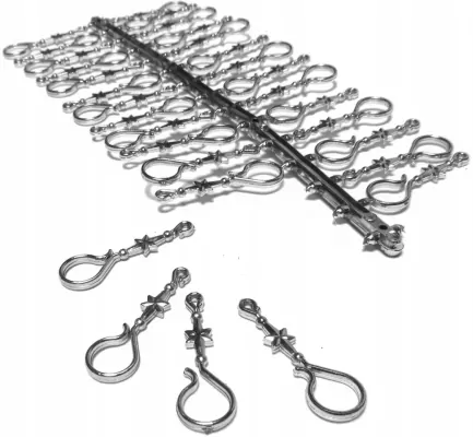 Haczyki plastikowe do ozdób srebrne