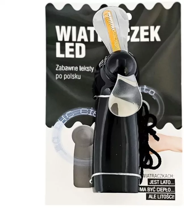 Wiatraczek led. Czarny - tantis.pl