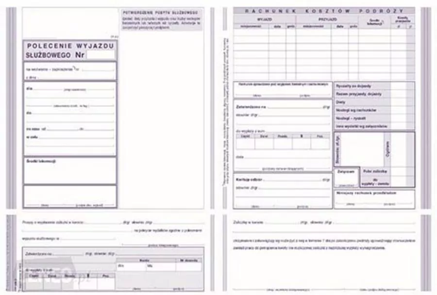 Polecenie wyjazdu służbowego 505-3 - tantis.pl