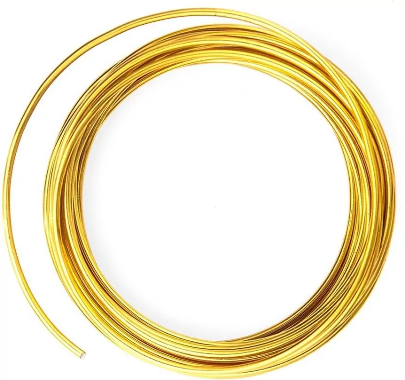 Drucik metalowy złoty 2mm 5m - tantis.pl