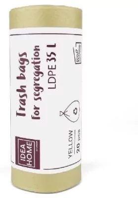Worki na śmieci 35l żółte