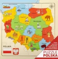 Puzzle Mapa drewniane 25x25cm - tantis.pl