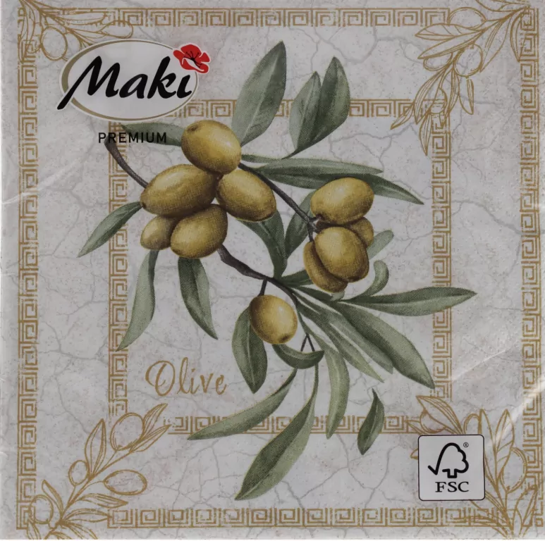 SERWETKA PAP 3W 330X330 OLIWKI PM OP20SZT - tantis.pl