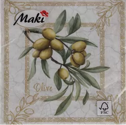 SERWETKA PAP 3W 330X330 OLIWKI PM OP20SZT