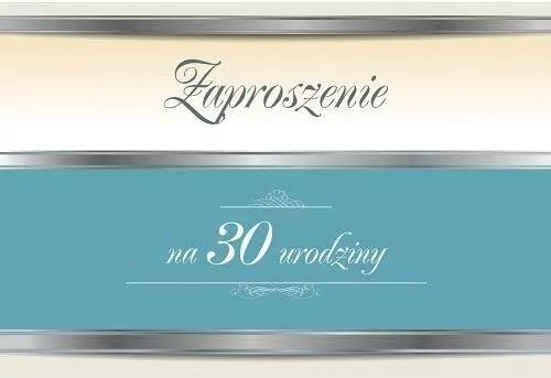Zaproszenie Urodziny 30 ZT31