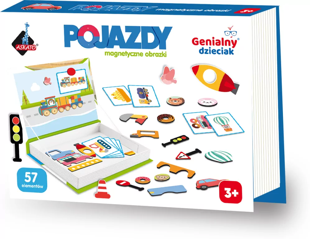 Układanka Magnetyczna Pojazdy. Genialny Dzieciak - tantis.pl