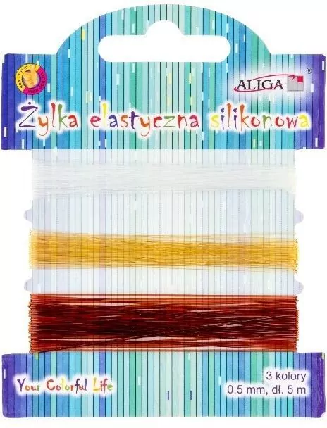 Żyłka elastyczna silikonowa 3 kolory - tantis.pl