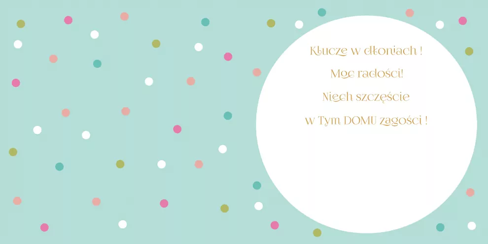 Karnet KW Gratulacje Dom Klucze - tantis.pl