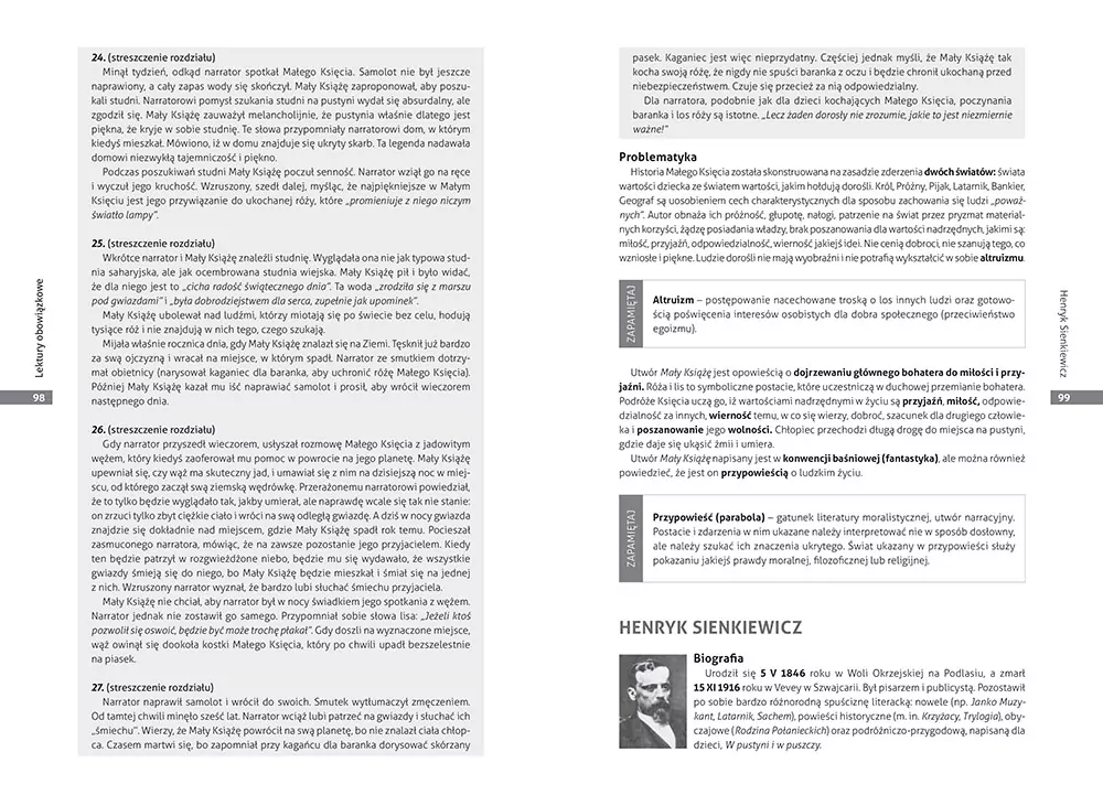 Opracowania lektur i wierszy. Szkoła podstawowa. Klasa 7-8 - tantis.pl