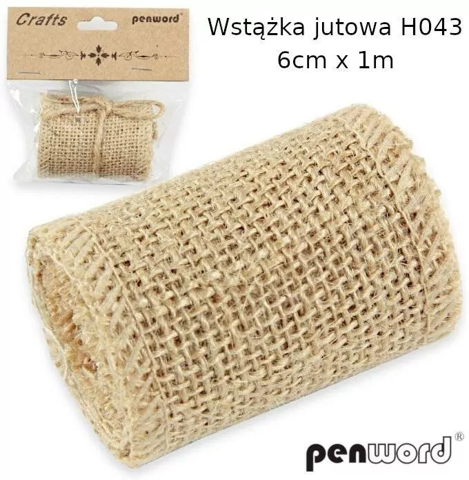Wstążka jutowa 60mmx1m - tantis.pl