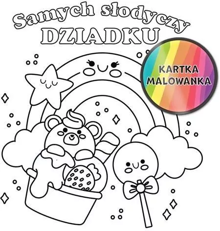 Karnet KW Kolorowanka słodycze Dziadek - tantis.pl