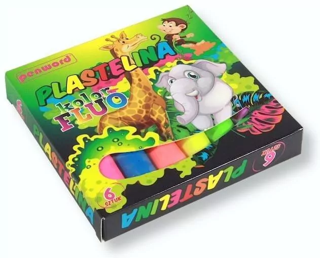 Plastelina 6 kolorów fluo - tantis.pl
