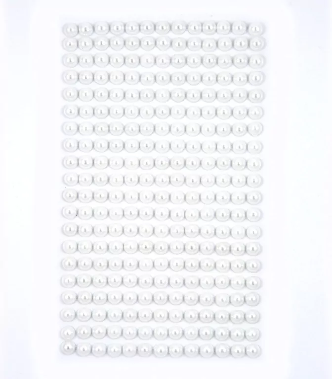 Perełki samoprzylepne 6mm. Off white - tantis.pl