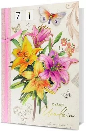 Karnet B6 Urodziny (wymienne cyfry) - tantis.pl