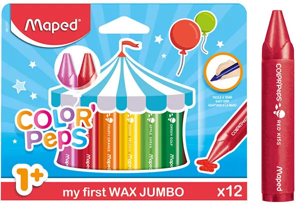 Kredki świecowe 12 kolorów MAPED - tantis.pl