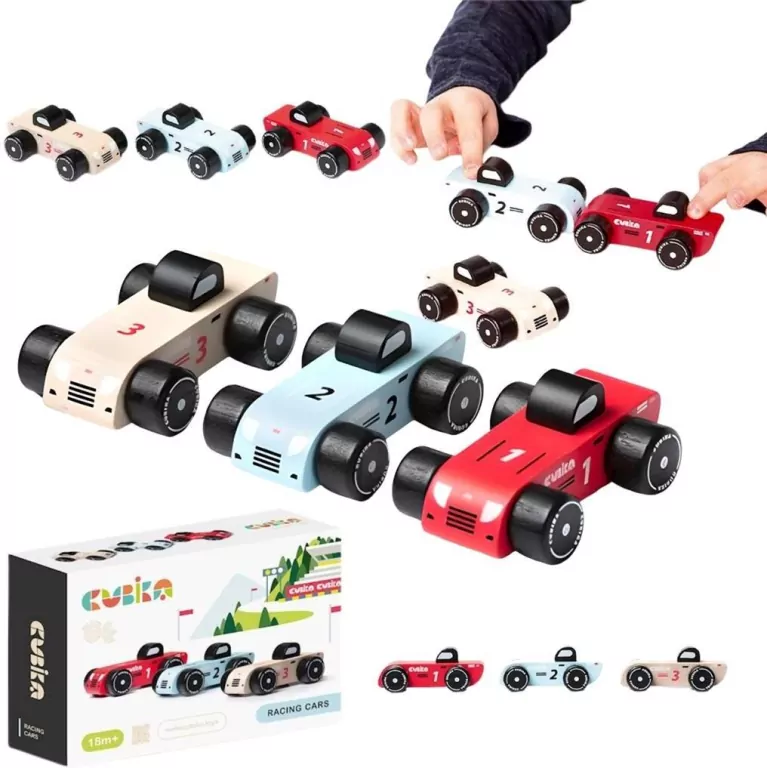 Drewniana zabawka. Wyścigówki - tantis.pl