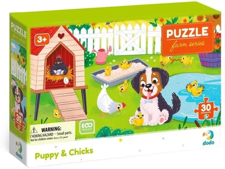 Puzzle Pies i kurczaki 30el - tantis.pl