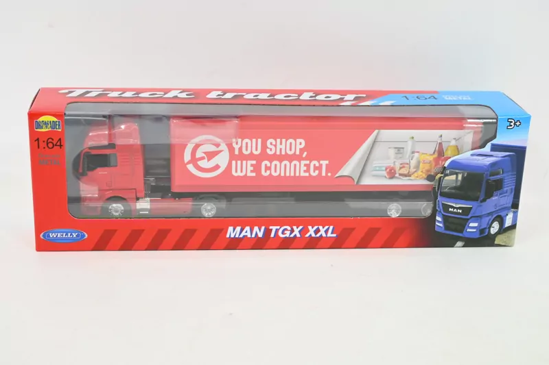 WELLY Ciężarówka z przyczepą 1:64 MAN TGX 58311 - tantis.pl