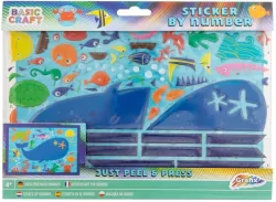 Naklejanie po numerach 26x21cm Wieloryb