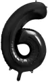 Balon foliowy. Cyfra 6. Czarny 86cm - tantis.pl