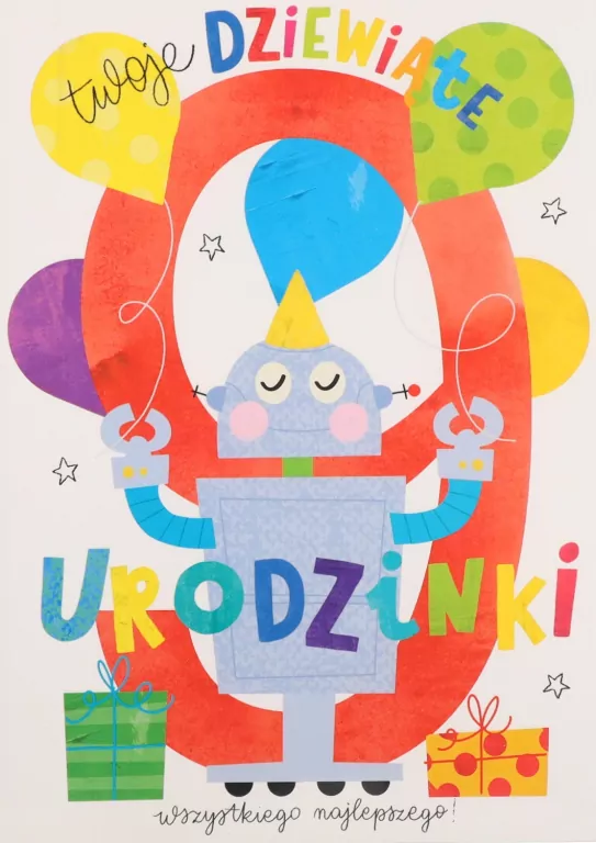 KARNET URODZINY 9 B6 Z KOP PD KB6-1847 FOL - tantis.pl
