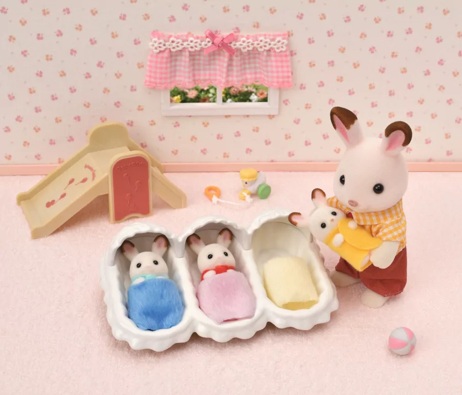 SYLVANIAN Trojaczki Króliczków z czekoladowymi uszami - tantis.pl
