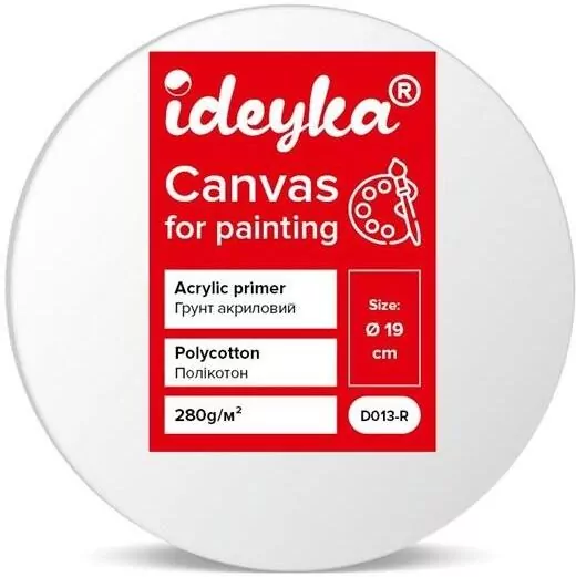 Płótno malarskie na blejtramie okrągłym 19cm - tantis.pl