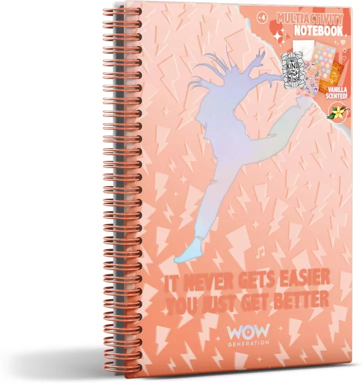 Notatnik A5 Tancerka Balerina zapachowy z naklejkami WOW00145 - tantis.pl