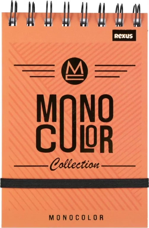 Kołonotes A6 96k.kratka zamykany na gumkę Monocolor - tantis.pl