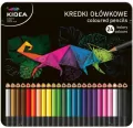 Kredki Kidea trójkątne w metalowym pudełku 24 kolory - tantis.pl