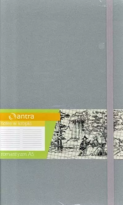Notes A5 Kropki Romantyzm Srebrny - tantis.pl