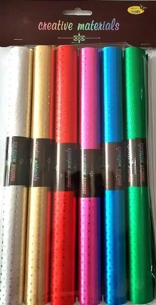 Folia aluminiowa tłoczona w gwiazdki 25x35cm - tantis.pl