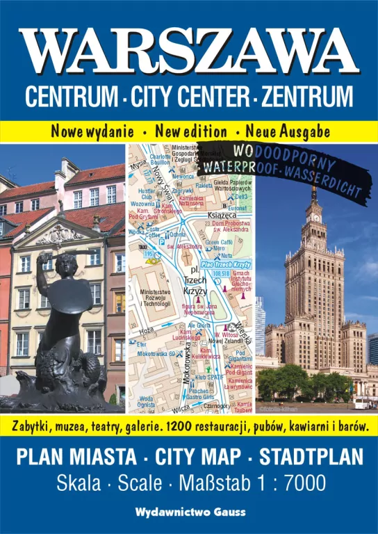 Warszawa Centrum. Plan miasta foliowany 1:7000 - tantis.pl