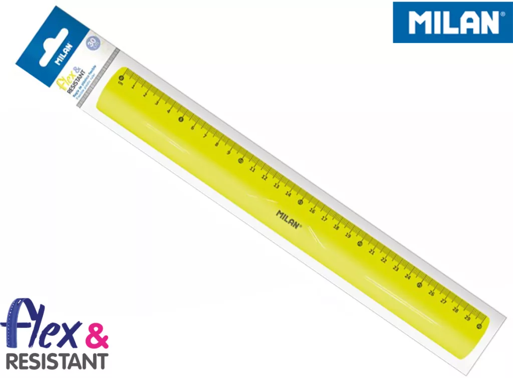 Linijka 30 cm żółta MILAN - tantis.pl