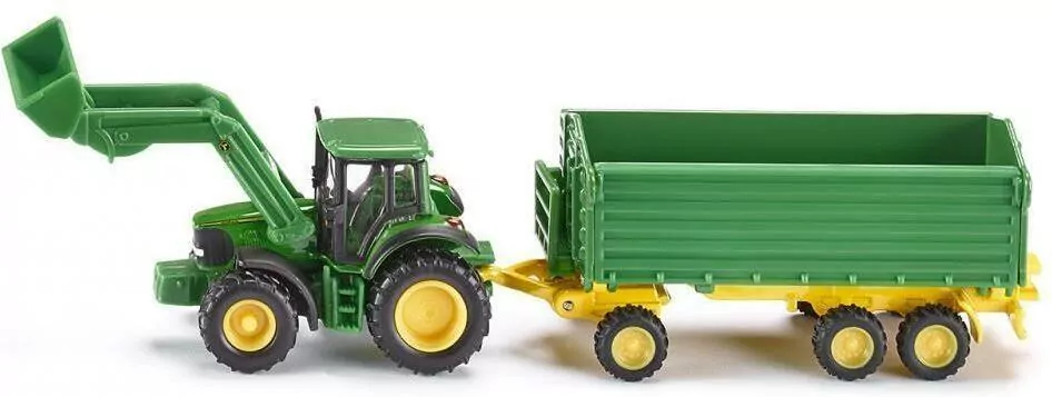 Traktor John Deere z przyczepą. Siku Farmer. S1843 - tantis.pl
