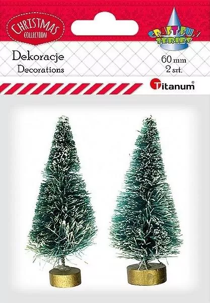 Drzewka plastikowe choinki z podstawką 2szt - tantis.pl