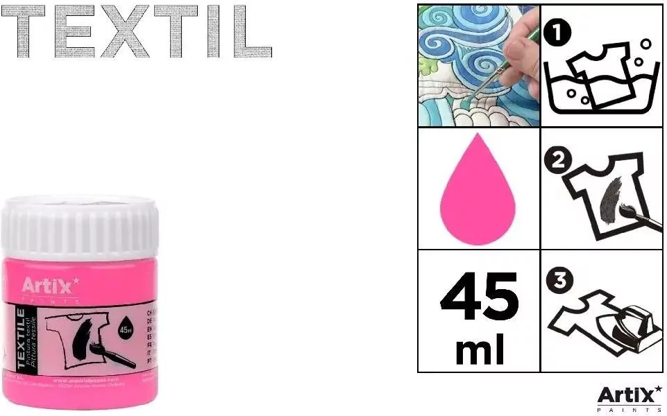 Farba do tkanin 45ml różowa - tantis.pl
